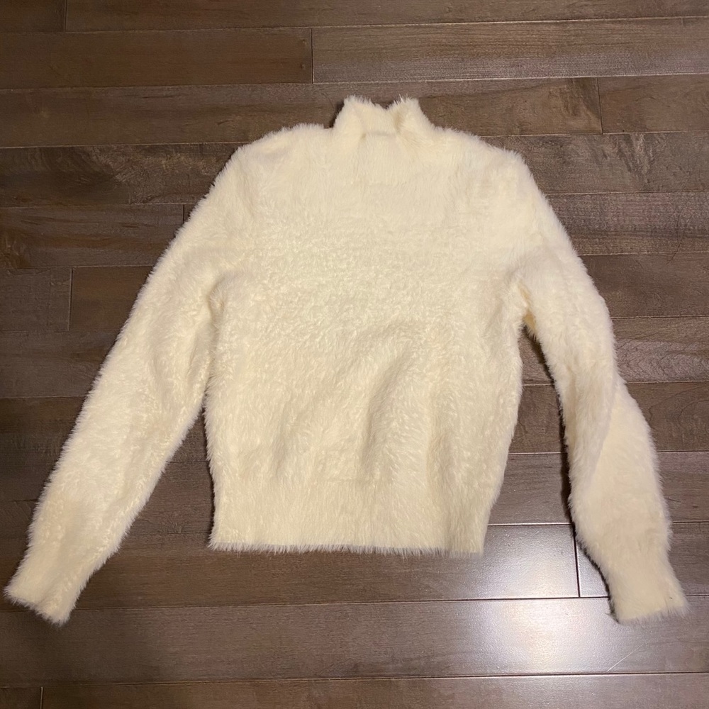 Express ivory supersoft mockneck sweater